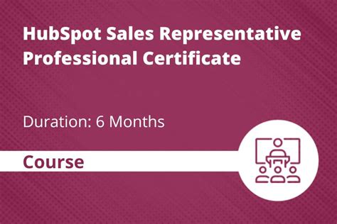 hubspot sales representative professional certificate